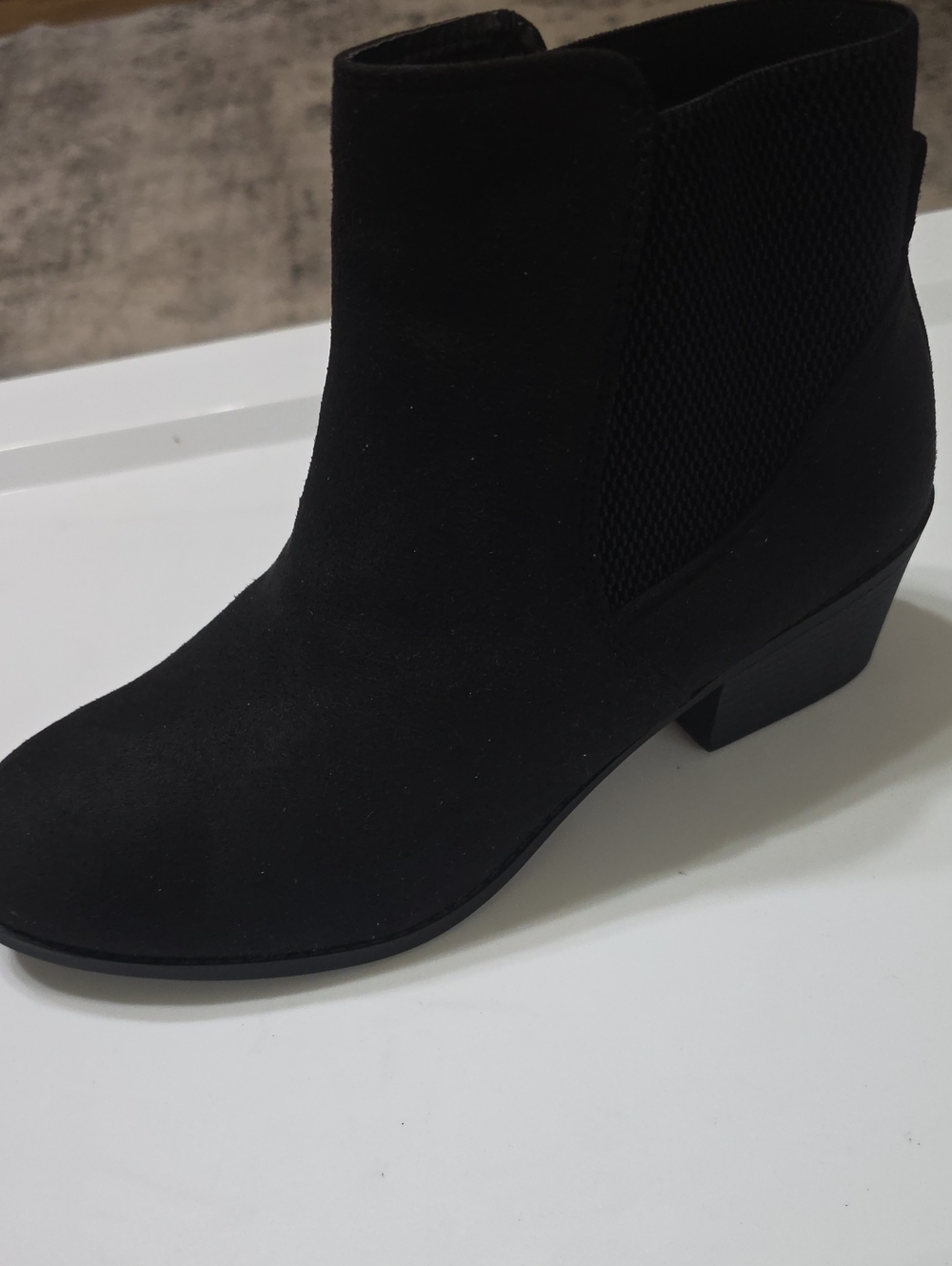 Forever Black Suede-Look Chelsea Ankle Boots